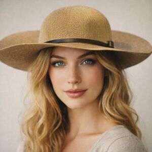 Kooringal Wide Brim Hat Handmade Summery Outdoor Sun Beach garden